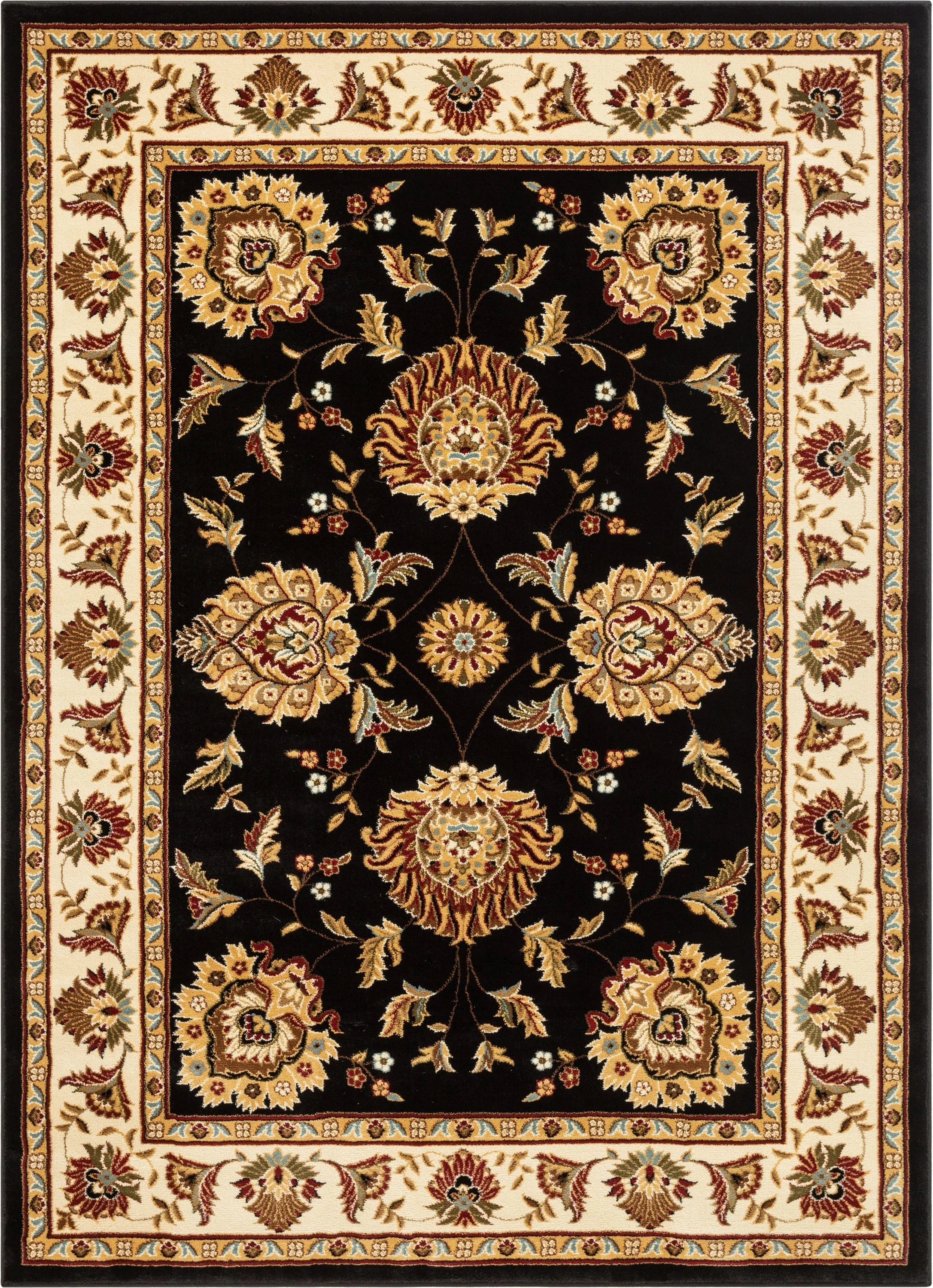 Well Woven Timeless Abbasi Oriental Persian Black 7'10" x 10'6" Area Rug