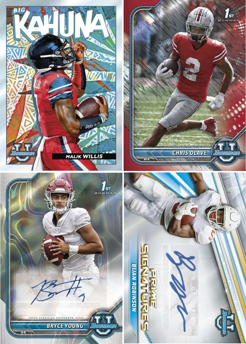 2022 Topps Bowman University Football Blaster Box Trading Cards