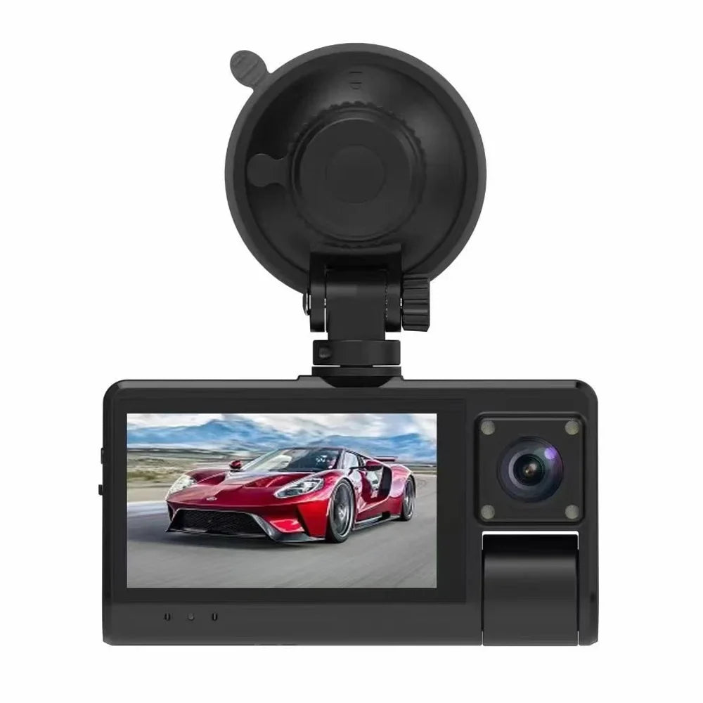 Dash Cam, Touched Screen Car Rearview Mirror Recorder with Wide Angle, Clear Video Recording for Auto Safety Driving
