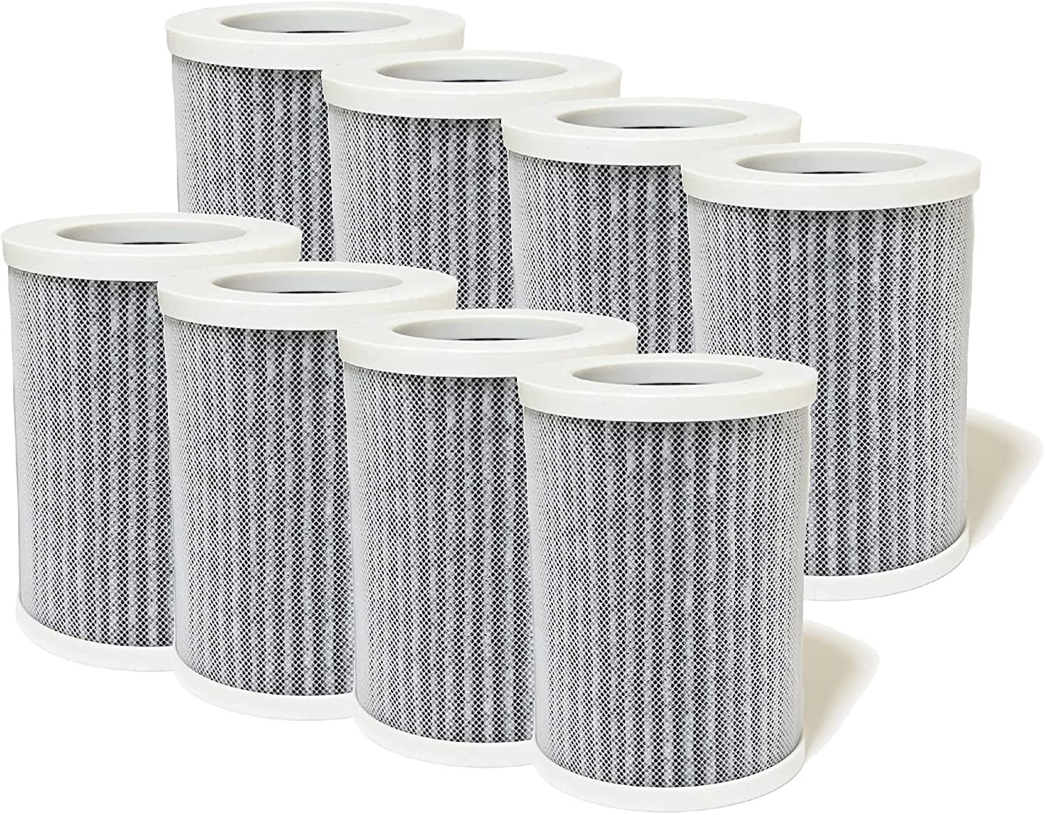 3-in-1 True  with Activated Carbon Replacement Filters Compatible with Pure Enrichment Purezone Portable Mini Air Purifier (), 8 Packs