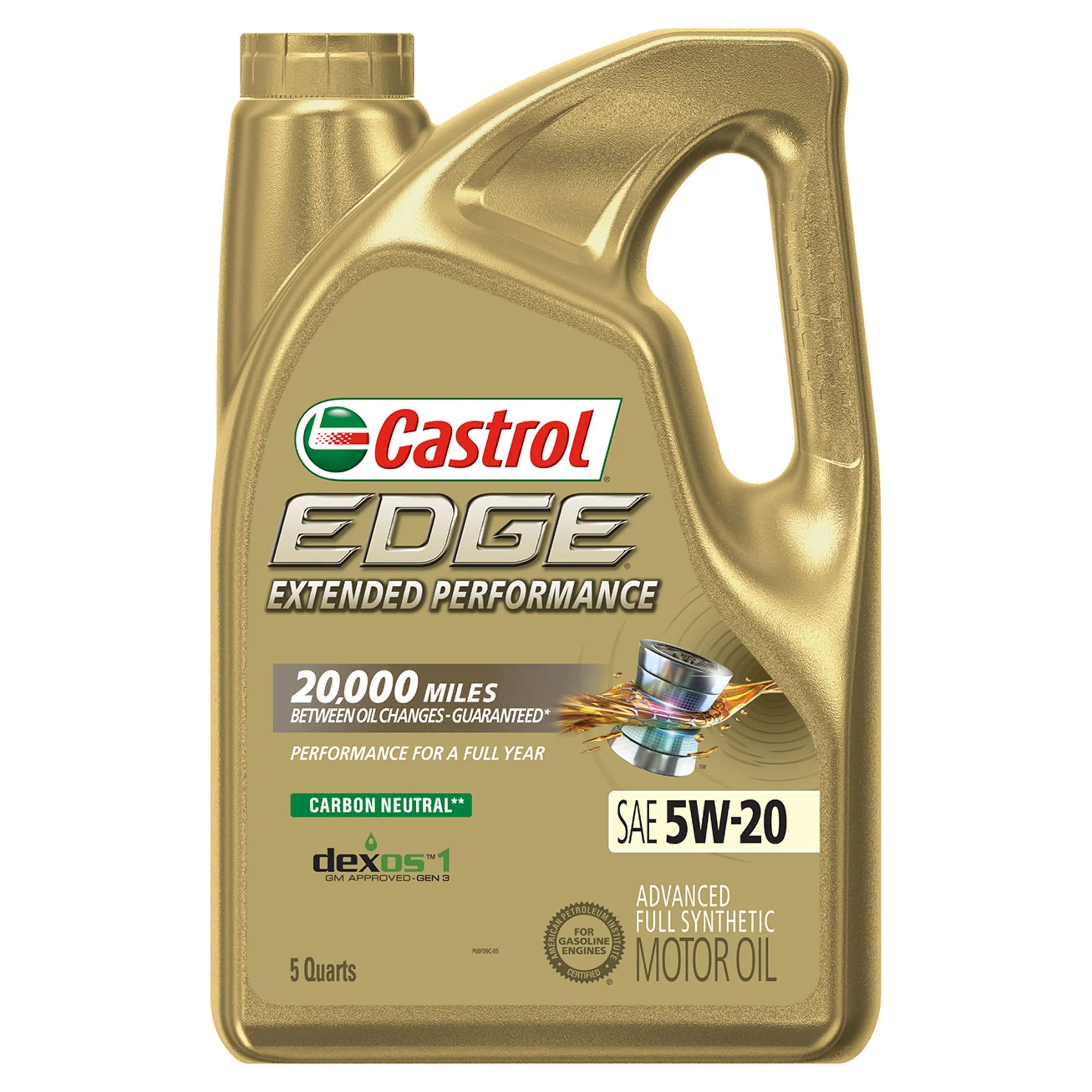 Castrol  Extended Performance 5W-20 Advanced Full Synthetic Motor Oil, 5 Quarts
