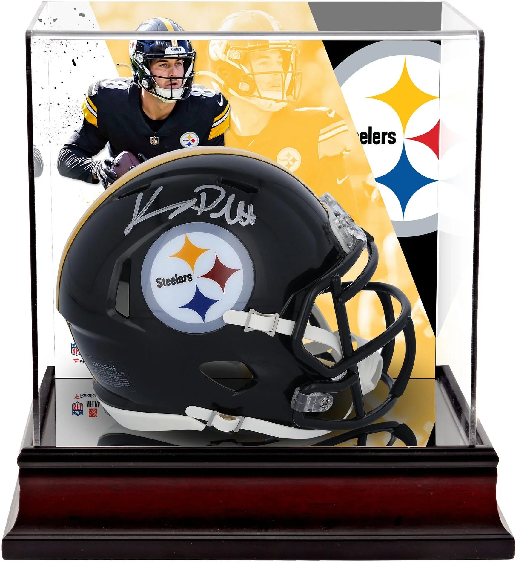 Kenny Pickett Pittsburgh Steelers Autographed Riddell Speed Mini Helmet with Deluxe Mini Helmet Case - Fanatics Authentic Certified