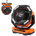 13 inch Portable Fan Rechargeable with  Lantern 4 Speeds Swivel Timer