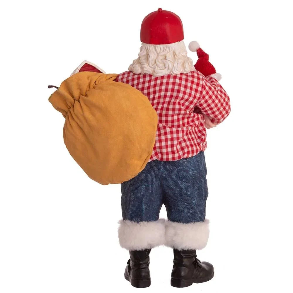 Kurt Adler 10.5-Inch Fabriché Farmer Santa
