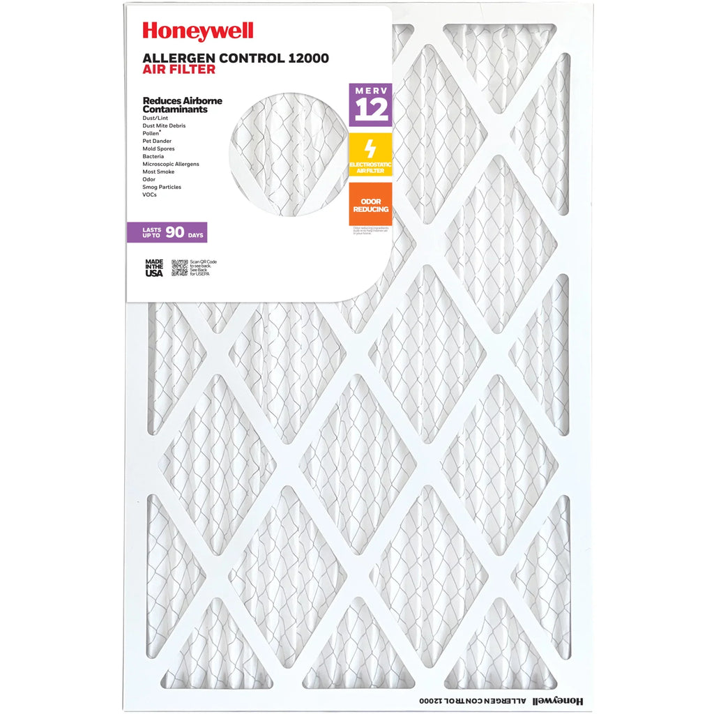 Honeywell 12x20x1  12 Pleated  Furnace Air Filter -12 Pack