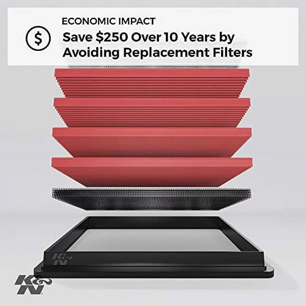 K&N 33-2260 Engine Air Filter: High Performance, Premium, Washable, Replacement: 2001 - 2014 Toyota/Lexus (Kluger, Highlander, Camry Hybrid, Sienna, Alphard, Solara, Wisdom,  300,  300)