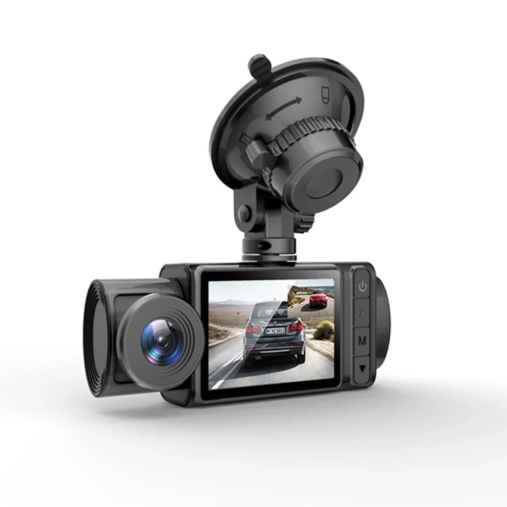 ammoon 3 Camera Dash Cam, Clear Car Rearview Mirror, Car Video Recording Camcorder, Auto Safety Driving Recorder