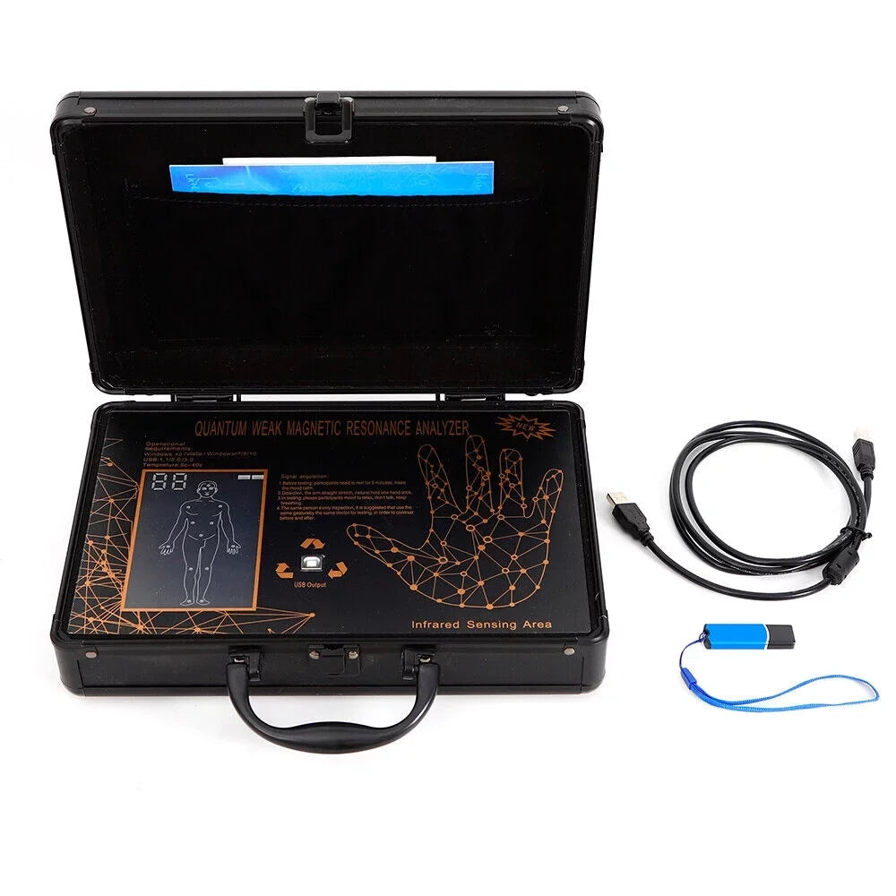 TOOL1SHOoo 6TH 4.7.0 Hand Touch Quantum Magnetic Resonance Body Analyzer  Body Health Analyzer Black