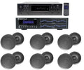 6000w 6-Zone, Home Theater Bluetooth Receiver+12) Black 6.5" Ceiling Speakers+