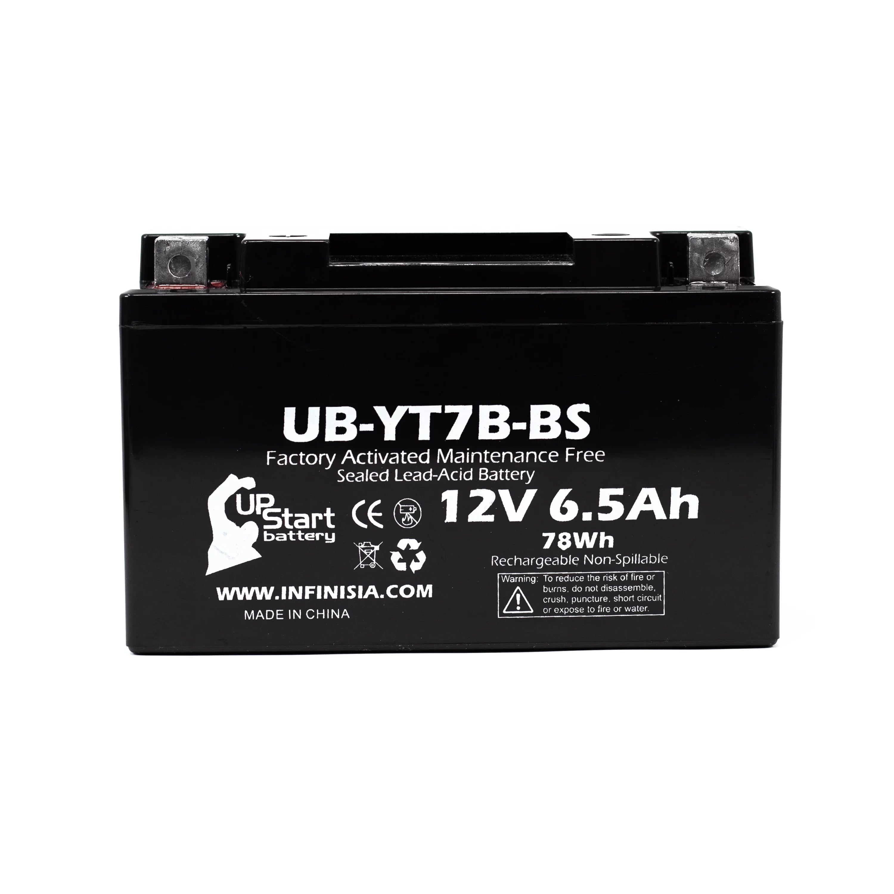 2-Pack Replacement 2012 Bombardier (Can-Am) DS450 450CC Factory Activated, Maintenance Free,  Battery - 12V, 6Ah, -YT7B-