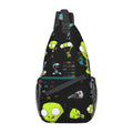 Invader Zim Show Planet Sling Bag Crossbody Backpack Chest Bags Diagonally Travel Daypack For Women Men Adults Teen