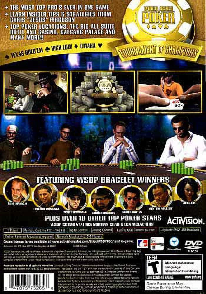 World Series of Poker: Tournament Champions PS2