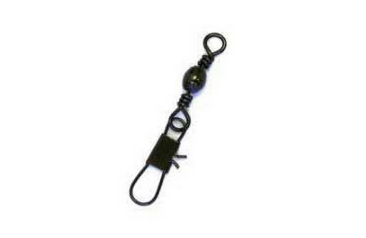 Eagle Claw 01132-003 Barrel Swivel Sz3 W/Interlock Snap Black 12Pk