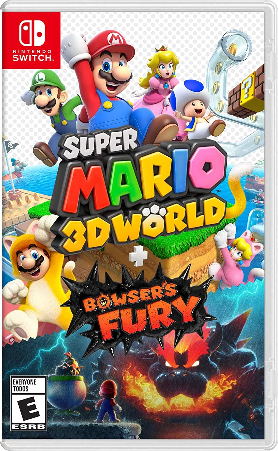 Nintendo Switch Lite Console Turquoise with Super Mario 3D World + Bowser’s Fury, Accessory Starter Kit and Screen Cleaning Cloth Bundle - Import with  Plug