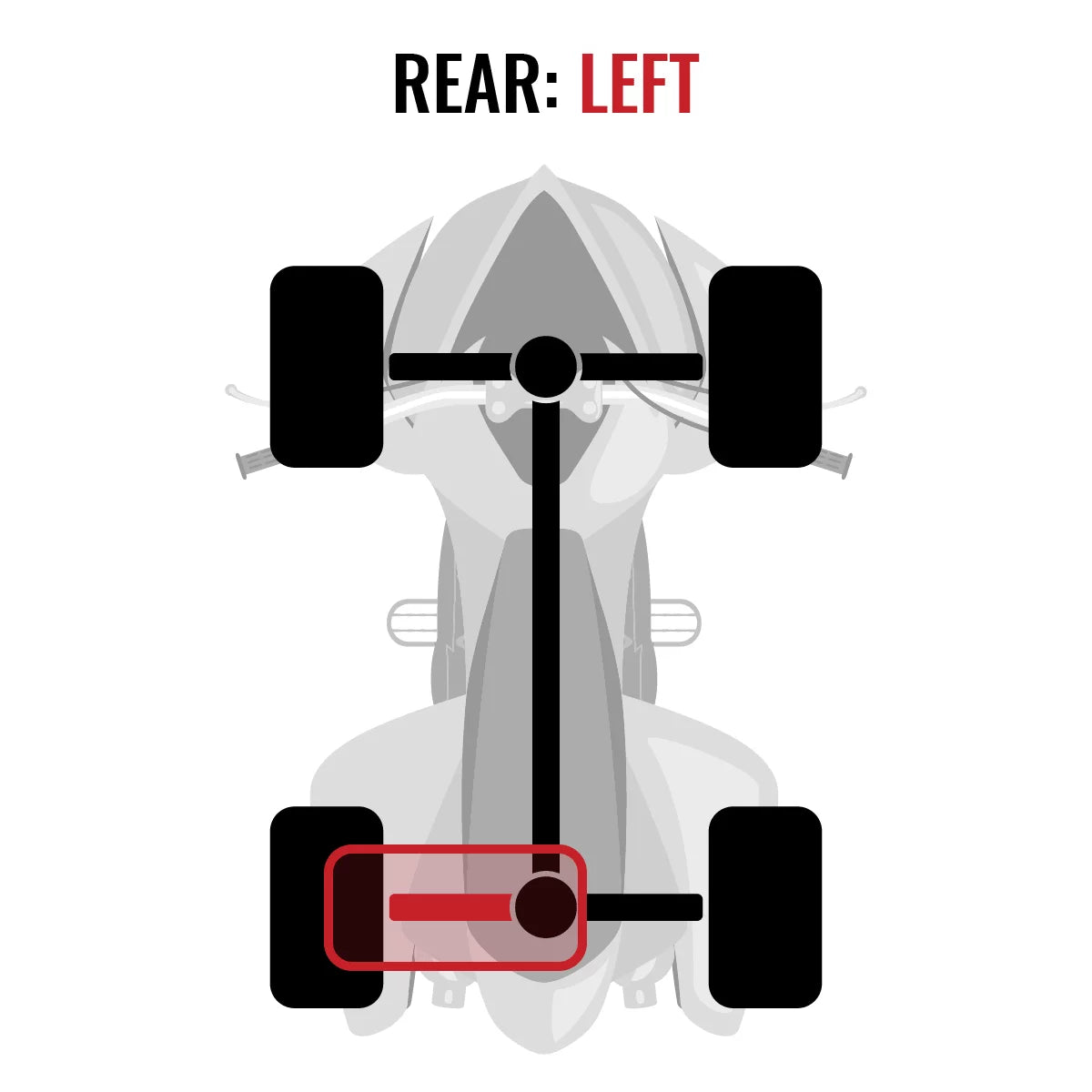Sixity  Rear Left Axle compatible with Can-Am Outlander  800R 2015 -  4X4