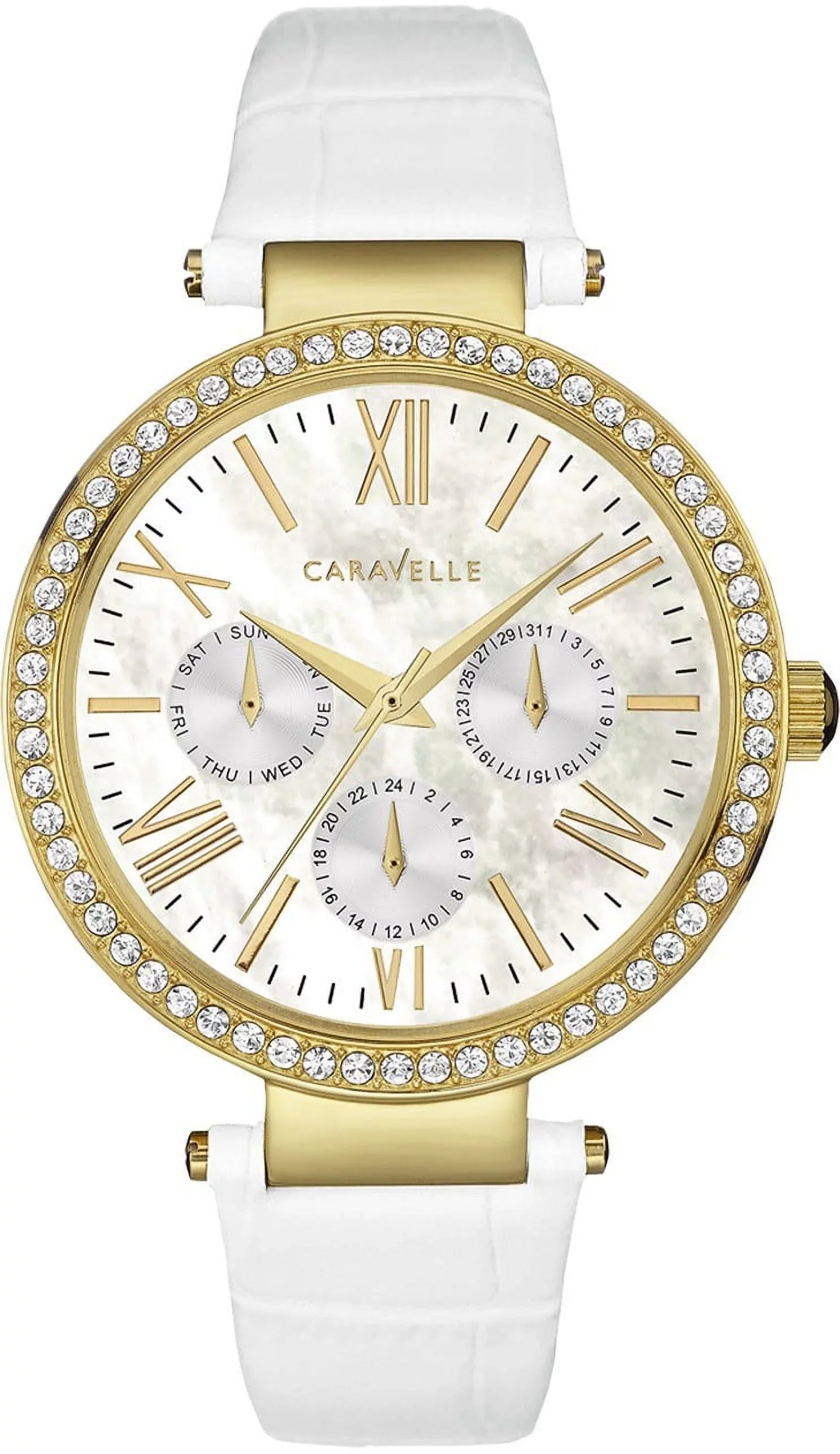 Caravelle New York Leather Women's Watch, 44N104