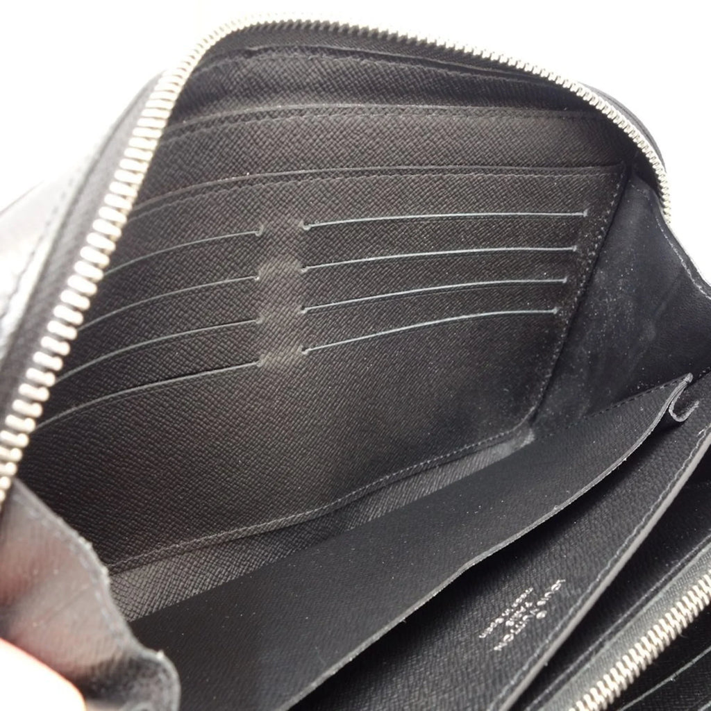 Pre-Owned Louis Vuitton Taiga   Zippy  M42097 Long Wallet Ardoise 083562 (Good)