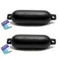 Rush 86881 Dock Rite 15 x 6 Inch Black Boat Bumper (Pair)