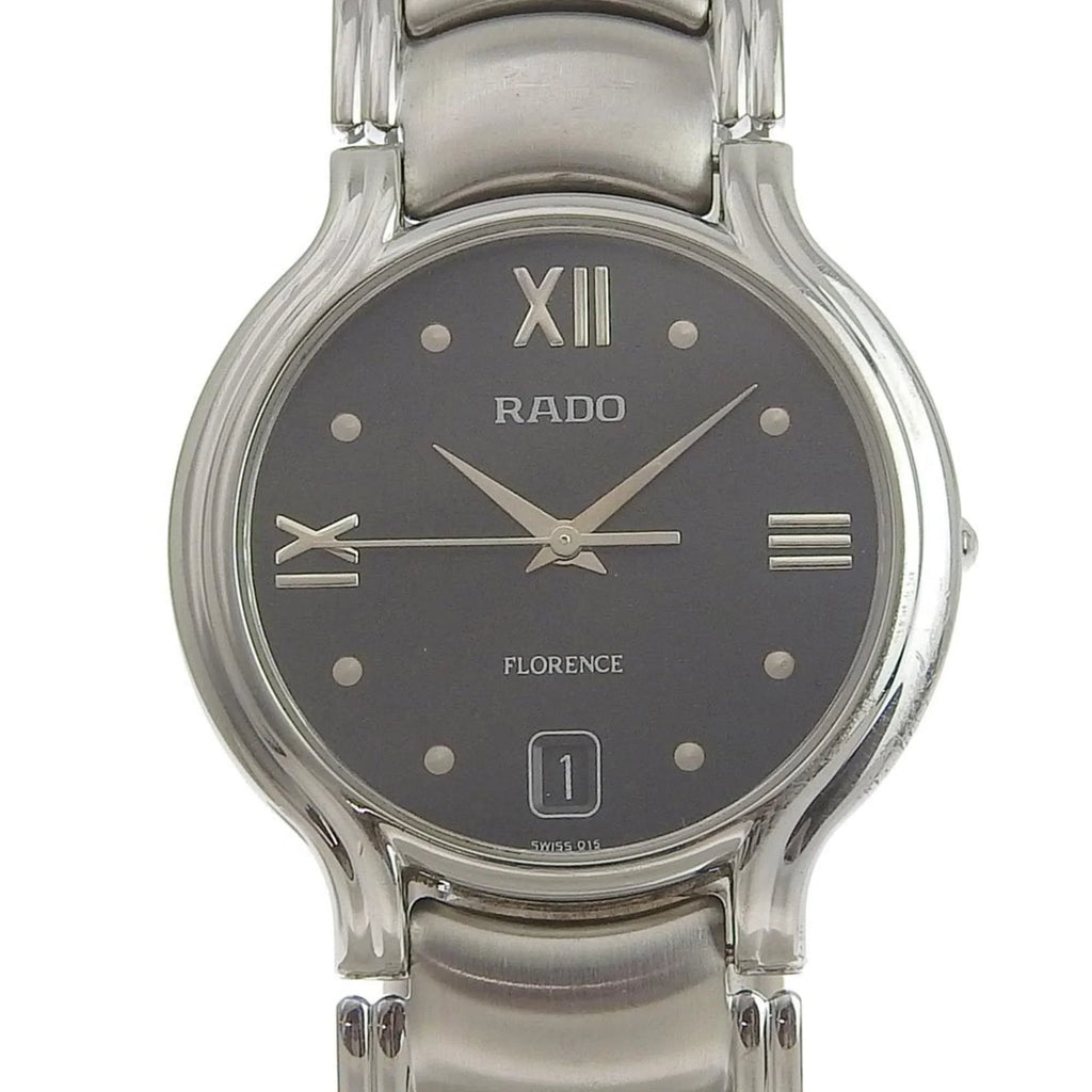 Pre-Owned Rado  Florence men's quartz battery watch black dial 115 3777 4 (Good)