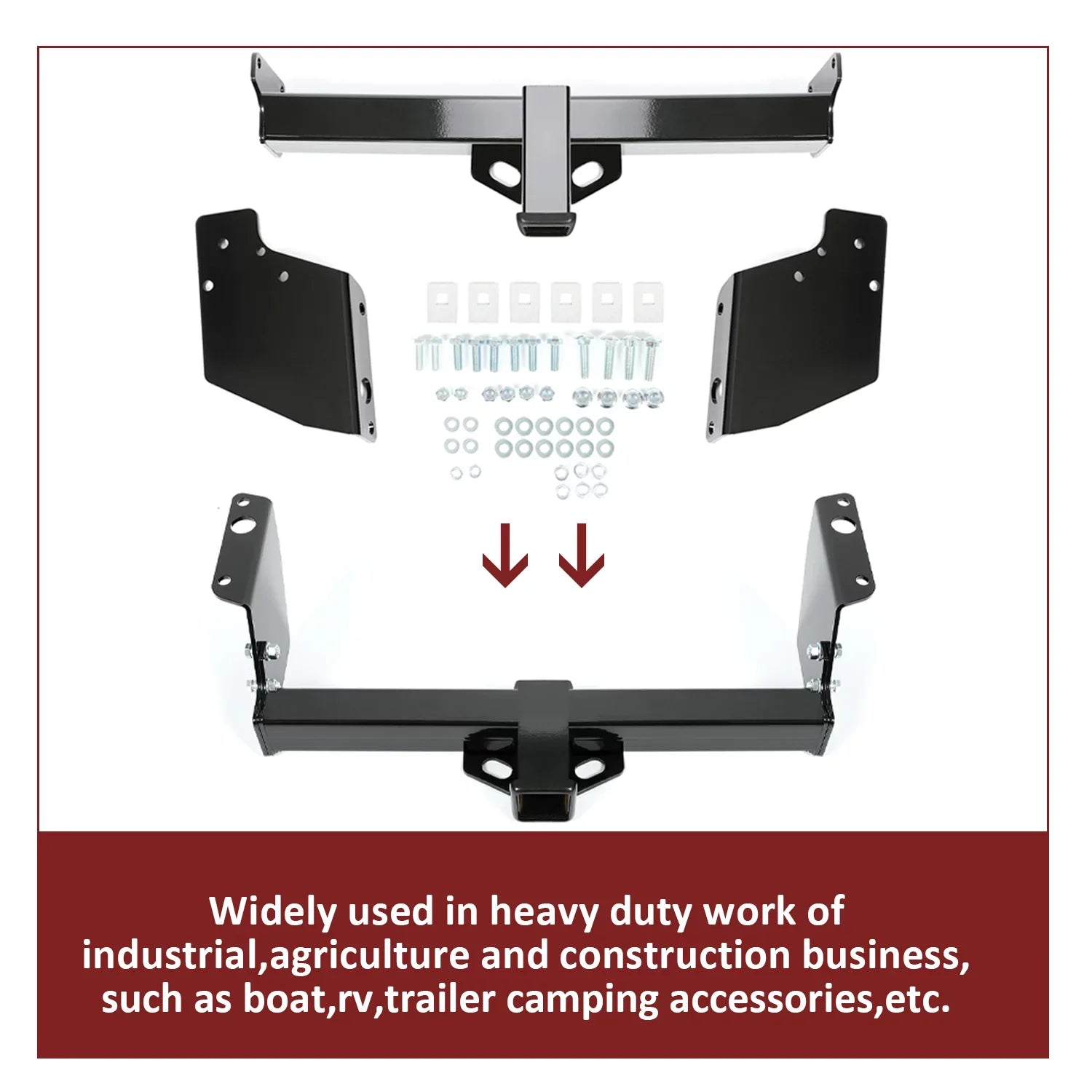 Kojem Tow Trailer Hitch Receiver 2" Class 3 for 1983 - 2012 Ford Ranger 1994-2010 Mazda B2300 B3000 B4000 Pickup