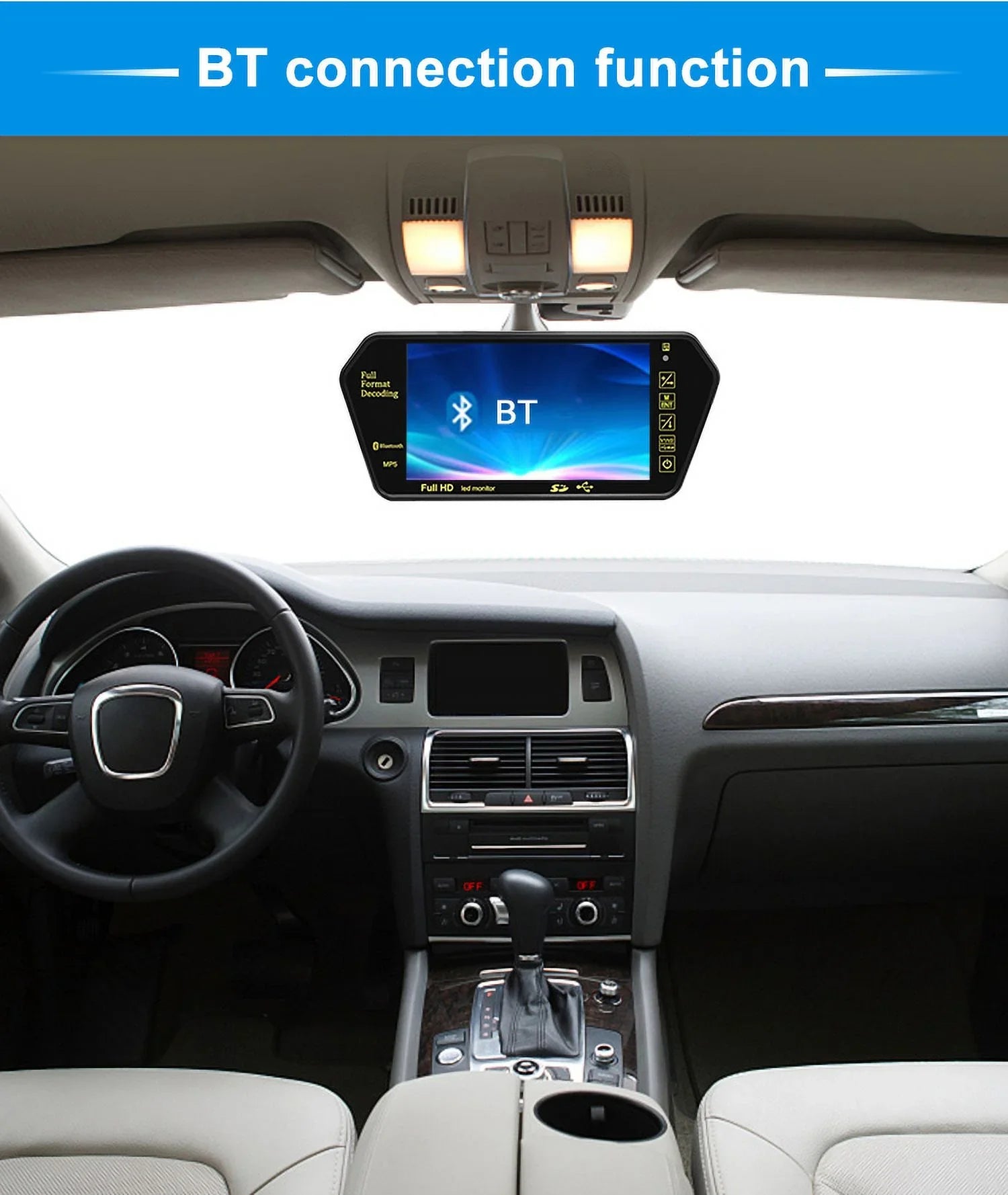 7 Inch   Display 800*480 Parking System Rear View Camera MP5 // Car Mirror Monitor Transimitter Night Vision 12-24V