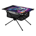 Wolf Abstract Cool Camping Foldable Portable Table Beach Table with Storage Bag Compact Picnic Table for Outdoor Hiking Fishing