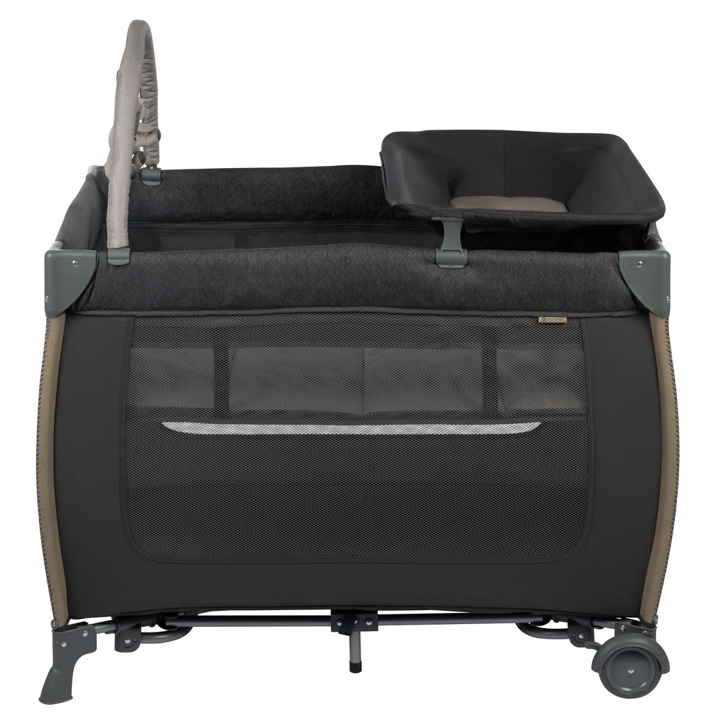 Monbebe Play Yard with Full Size Rocking Bassinet, Castle Point