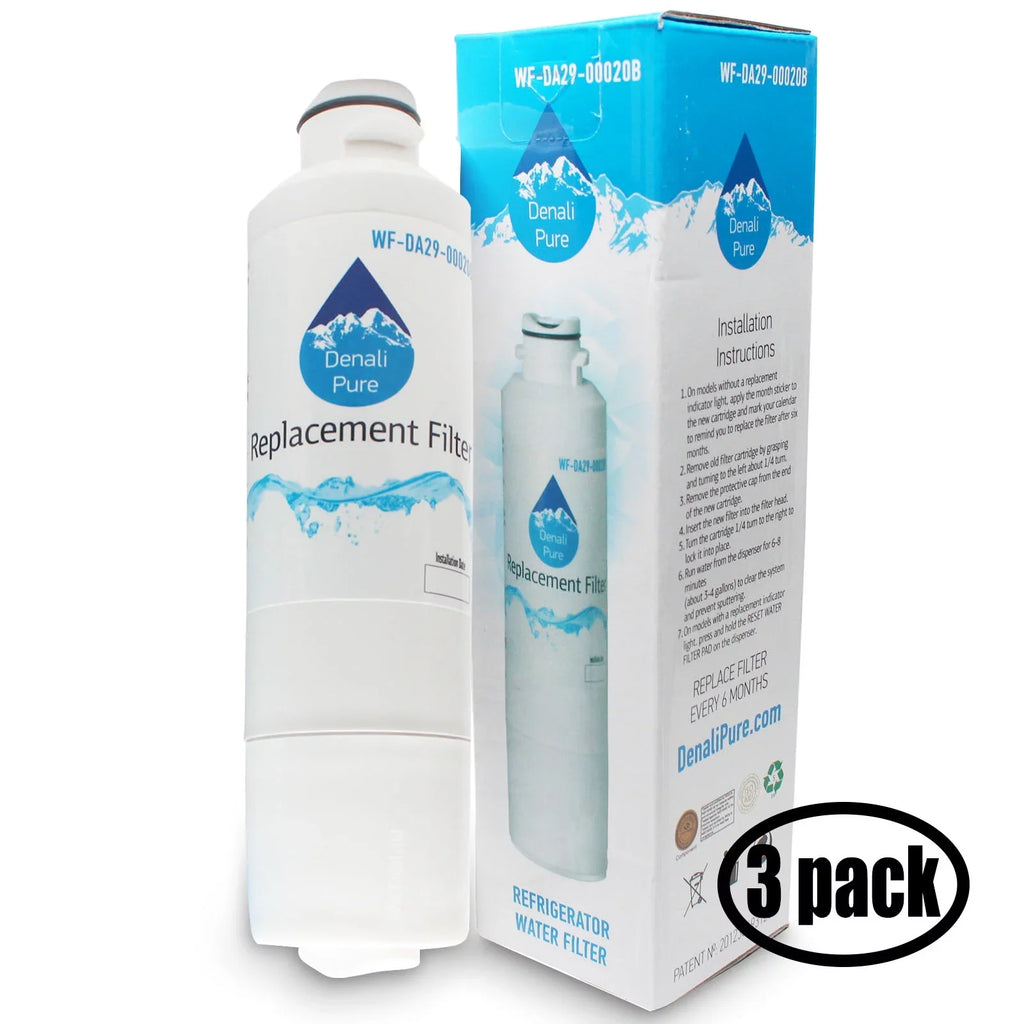 3-Pack Compatible with Samsung RS261MDBP/ Refrigerator Water Filter - Compatible with Samsung DA29-00020B, DA29-00020A, - Fridge Water Filter Cartridge