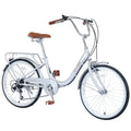 Yone jx je Kids Bike 22 Inch Bicycle for Girls Ages 8+Years, Aluminium Alloy Frame,7-speed Shifter and derailleur,Silver