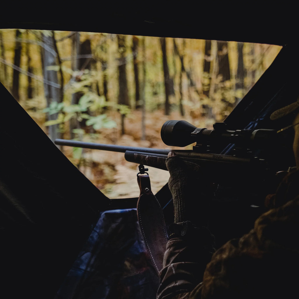 Barronett Blinds® Road Runner, Portable Hub Blind, 2-Person, Bloodtrail® Woodland, RR200BT