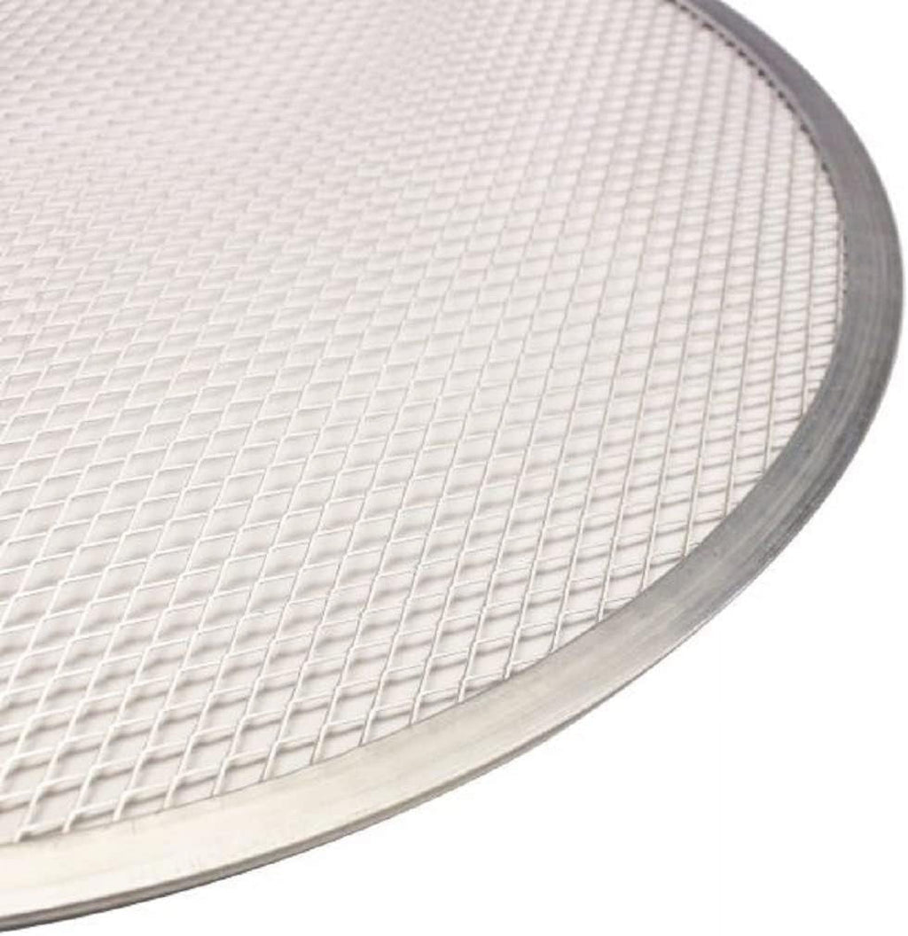 TrueCraftware- Set of 2 Aluminum 19” Pizza Baking Screen Seamless Rim- Bakeware Pizza Screen Round Pizza Pan Tray Round Baking Tray for Home Kitchen Pizzeria & Restaurants