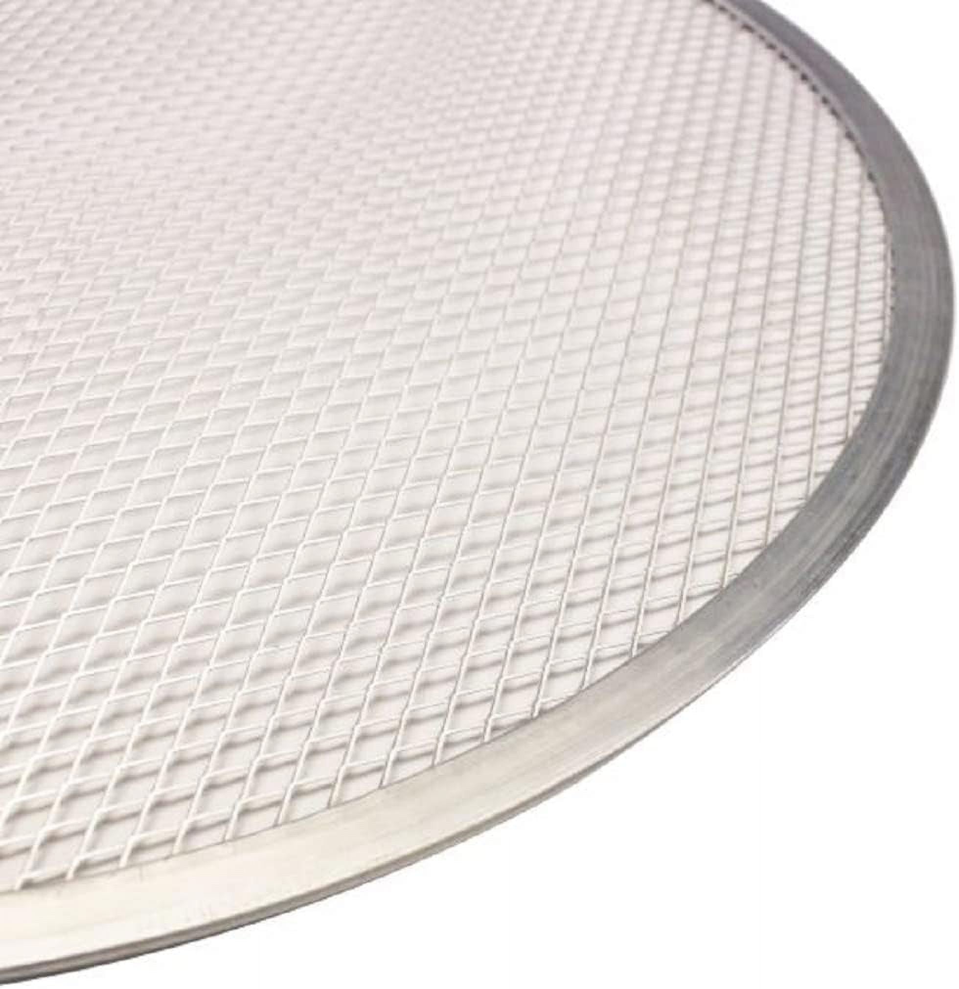 TrueCraftware- Set of 2 Aluminum 19” Pizza Baking Screen Seamless Rim- Bakeware Pizza Screen Round Pizza Pan Tray Round Baking Tray for Home Kitchen Pizzeria & Restaurants