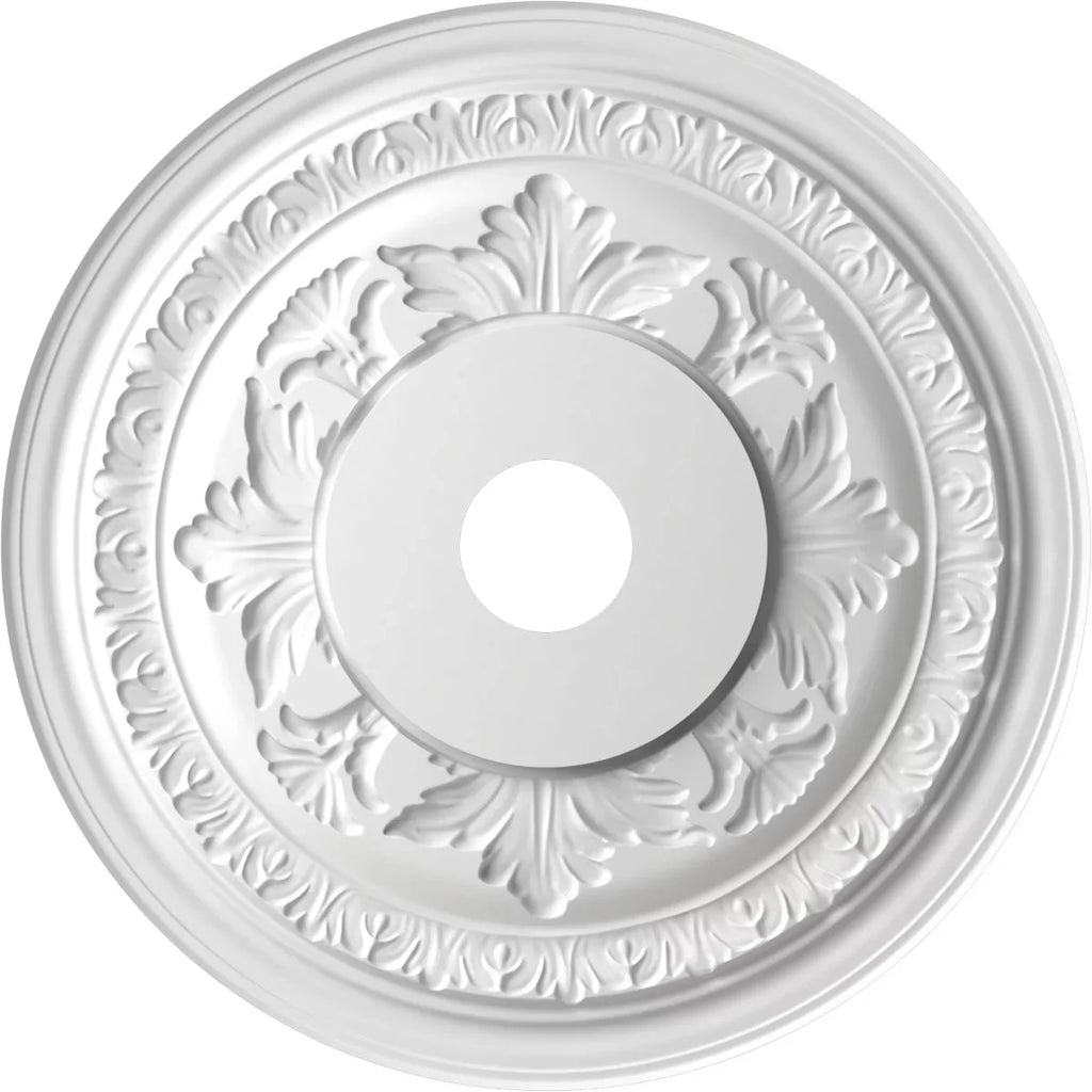 Ekena Millwork 22" x 3 1/2" x 1"P Baltimore Thermoformed  Ceiling Medallion (Fits Canopies up to 7 3/4"), Metallic Gold Rush