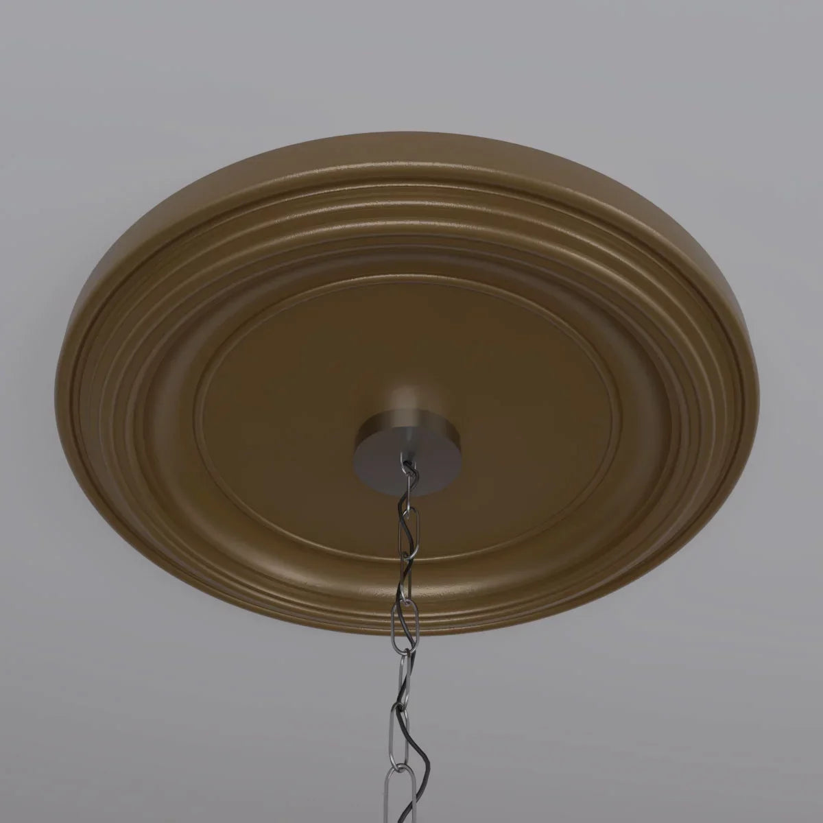 Ekena Millwork 22" x 3 1/2" x 1 1/2"P Traditional Thermoformed  Ceiling Medallion (Fits Canopies up to 13 1/2"), Metallic Gold Rush