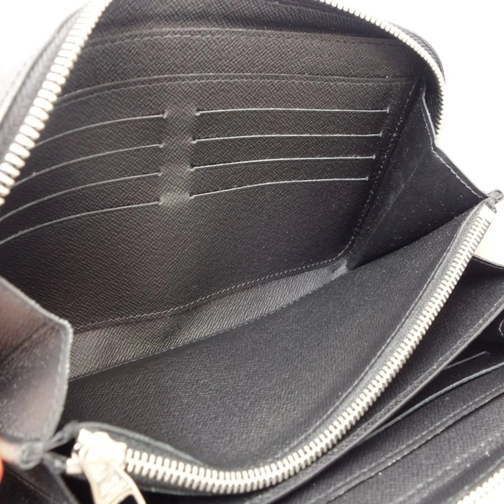 Pre-Owned Louis Vuitton Taiga   Zippy  M42097 Long Wallet Ardoise 083562 (Good)