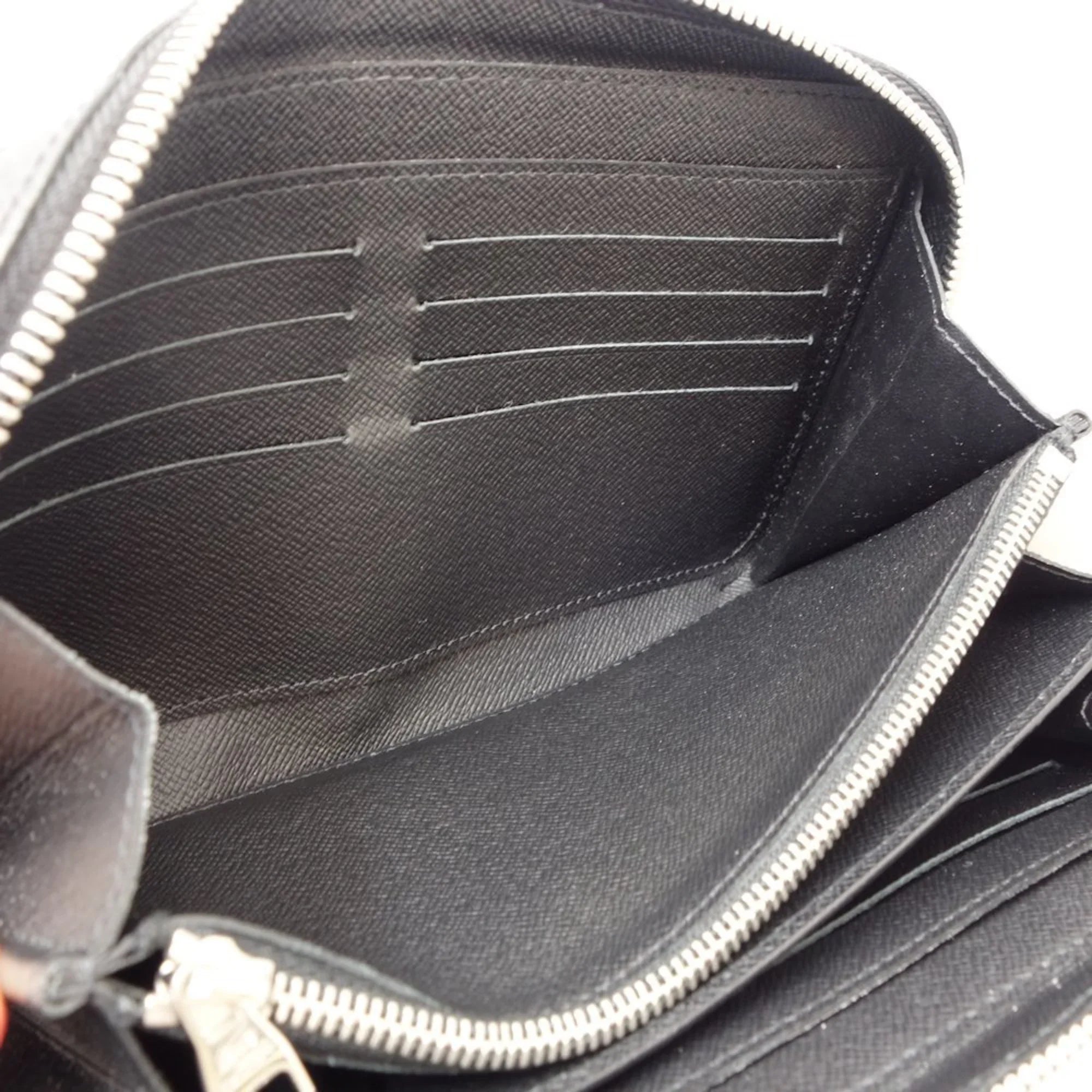 Pre-Owned Louis Vuitton Taiga   Zippy  M42097 Long Wallet Ardoise 083562 (Good)
