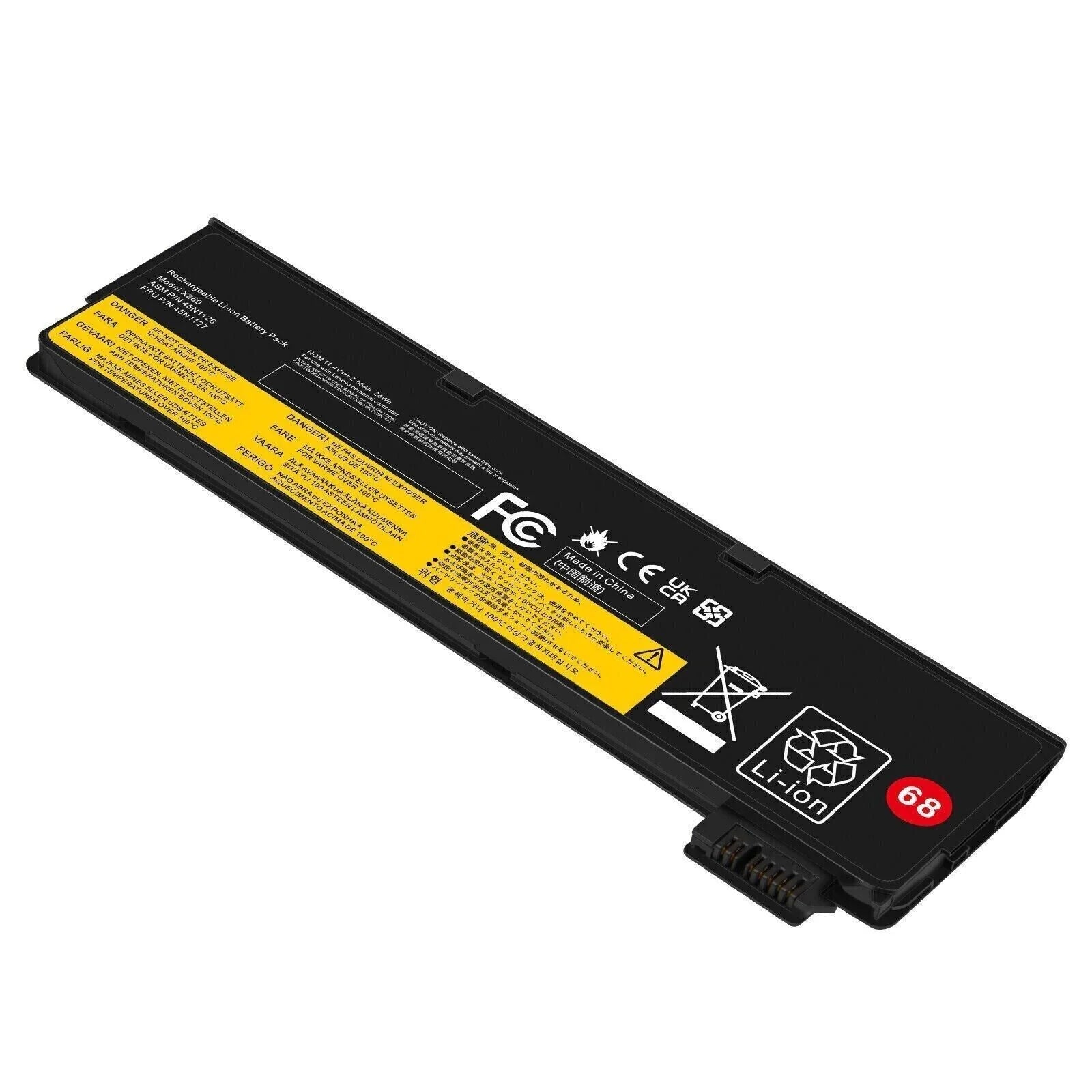 68 Replacement 45N1775 Battery for Lenovo ThinkPad T440 T450 T550 X240 X240s X250 X260 Notebook Laptop 24Wh 11.4V