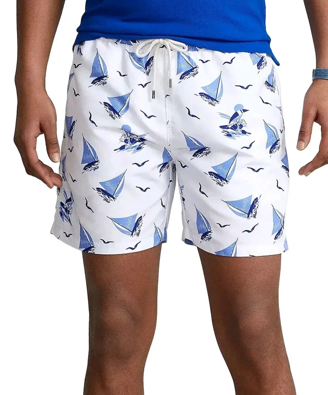 Polo Ralph Lauren Men's Traveler Classic Swim Trunk Blue Size -Large