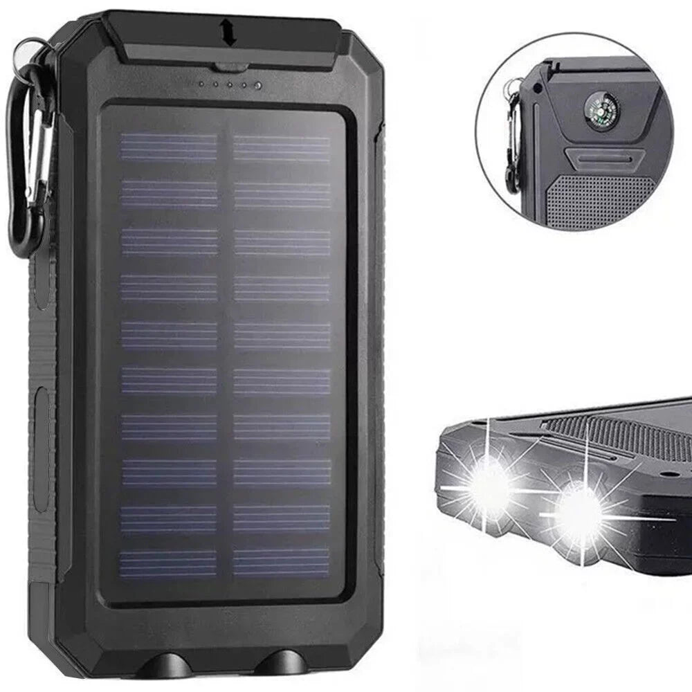 2023 Waterproof Solar Power Bank 9000000mAh Portable External Battery Charger