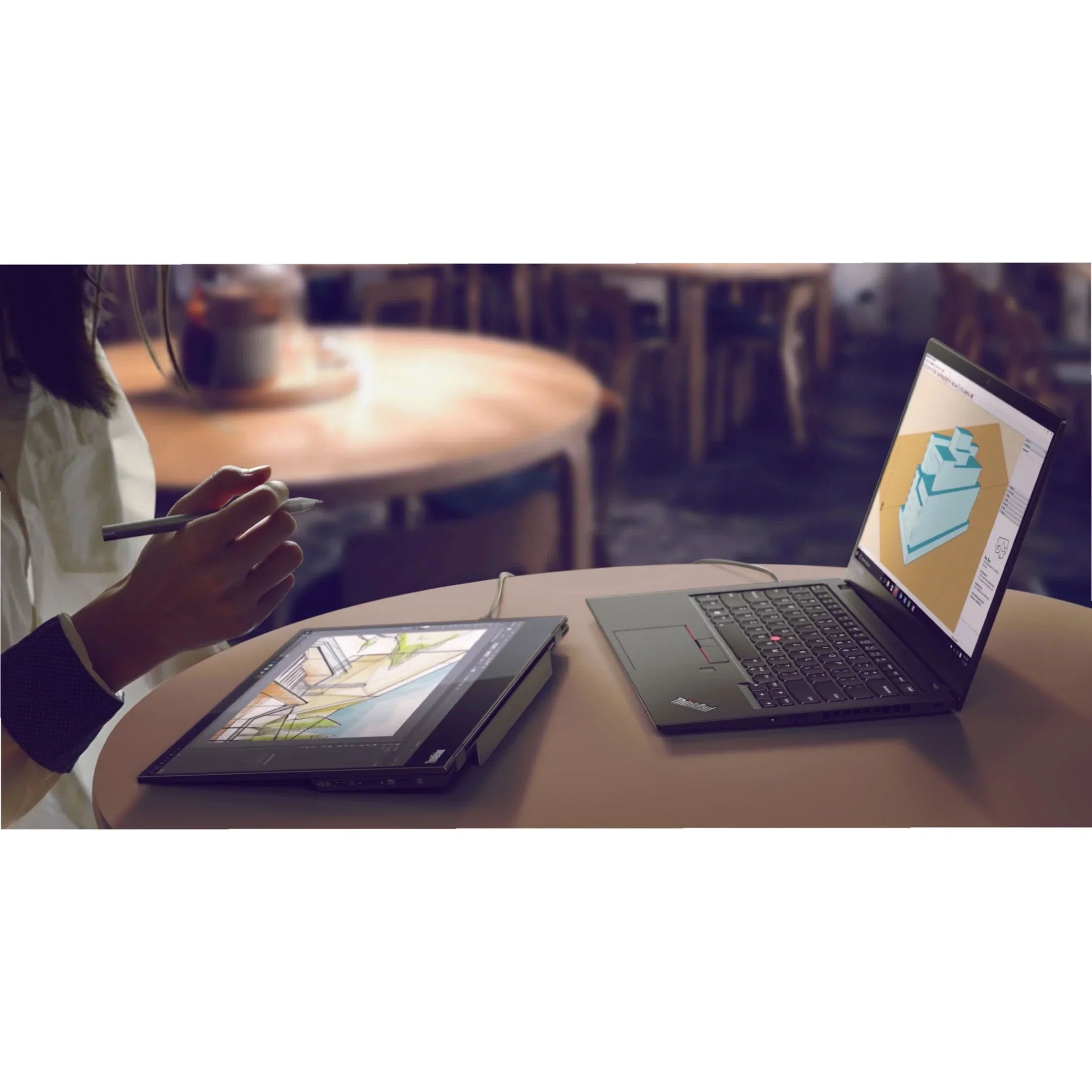 Lenovo ThinkVision M14t 14"  Touchscreen Monitor - 16:9 - 6 ms Extreme Mode