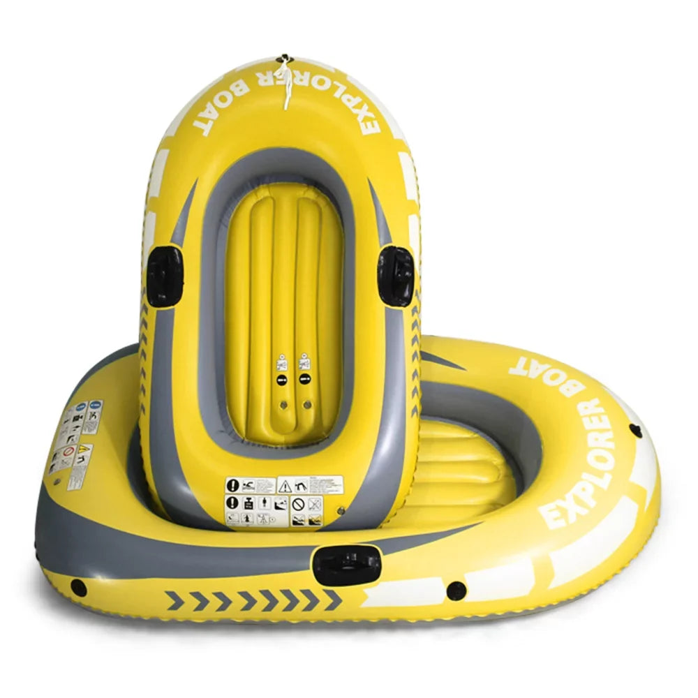 Inflatable Boat Fishing Boat for 1 Adult & 1 Child Summer Fun Boat Canoe Kayak