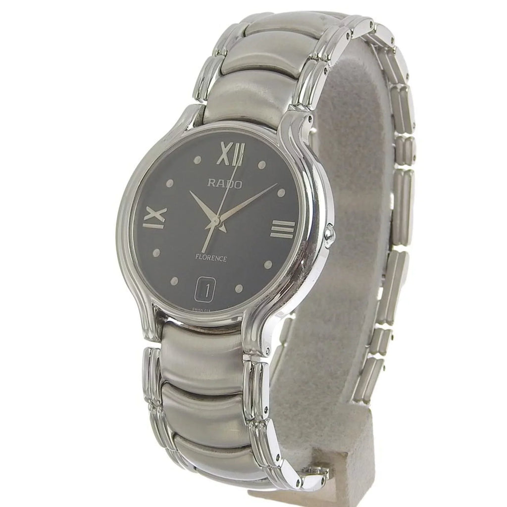 Pre-Owned Rado  Florence men's quartz battery watch black dial 115 3777 4 (Good)