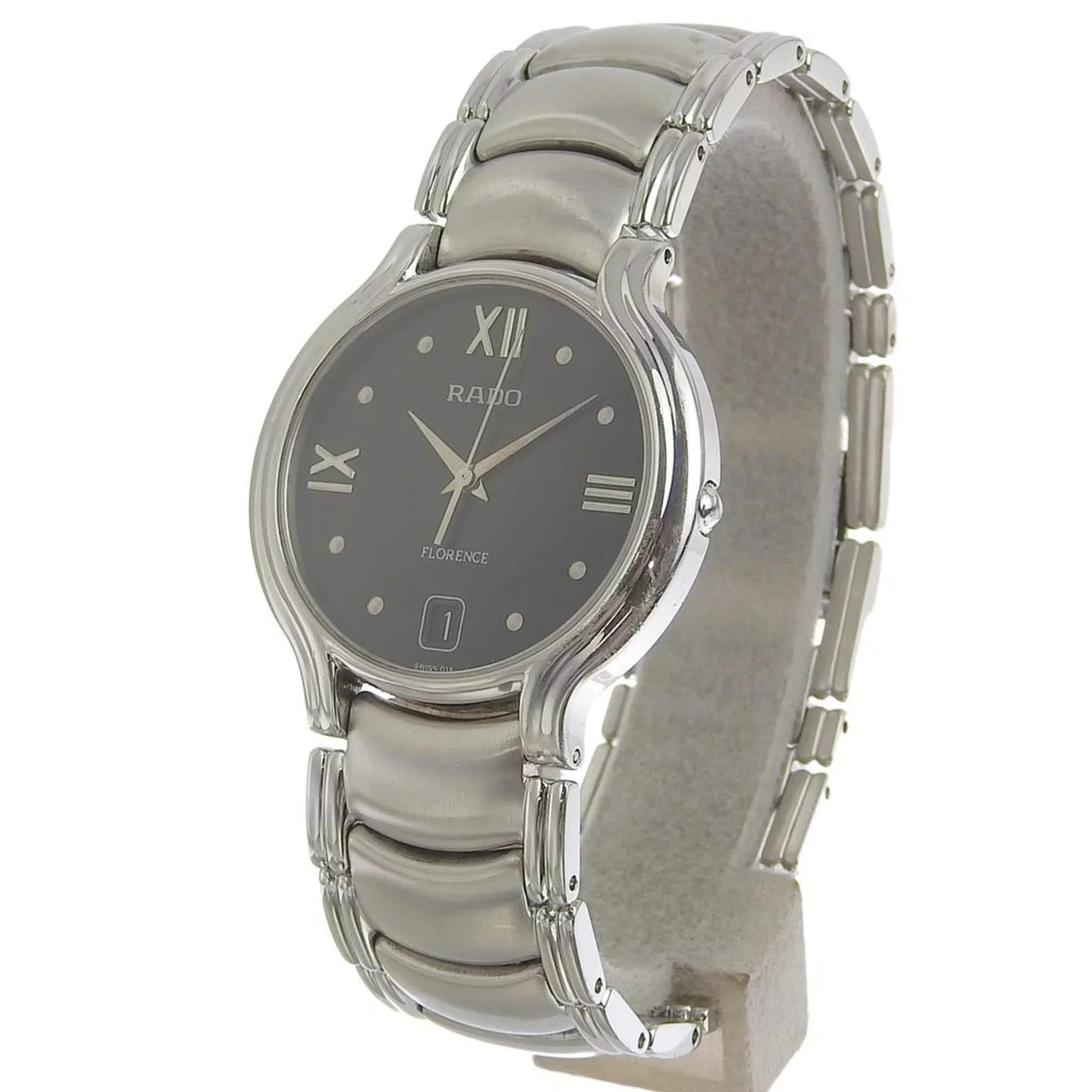 Pre-Owned Rado  Florence men's quartz battery watch black dial 115 3777 4 (Good)