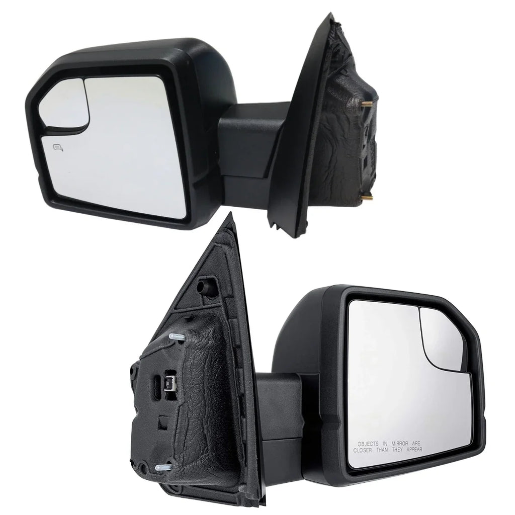 AutoShack Driver and Passenger Mirror Power Manual Folding Heated Textured Black Set of 2 Replacement for 2015 2016 2017 2018 Ford F-150 2.7L 3.0L 3.3L 3.5L 5.0L V6 V8 4WD  KAPFO1320523PR