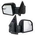 AutoShack Driver and Passenger Mirror Power Manual Folding Heated Textured Black Set of 2 Replacement for 2015 2016 2017 2018 Ford F-150 2.7L 3.0L 3.3L 3.5L 5.0L V6 V8 4WD  KAPFO1320523PR