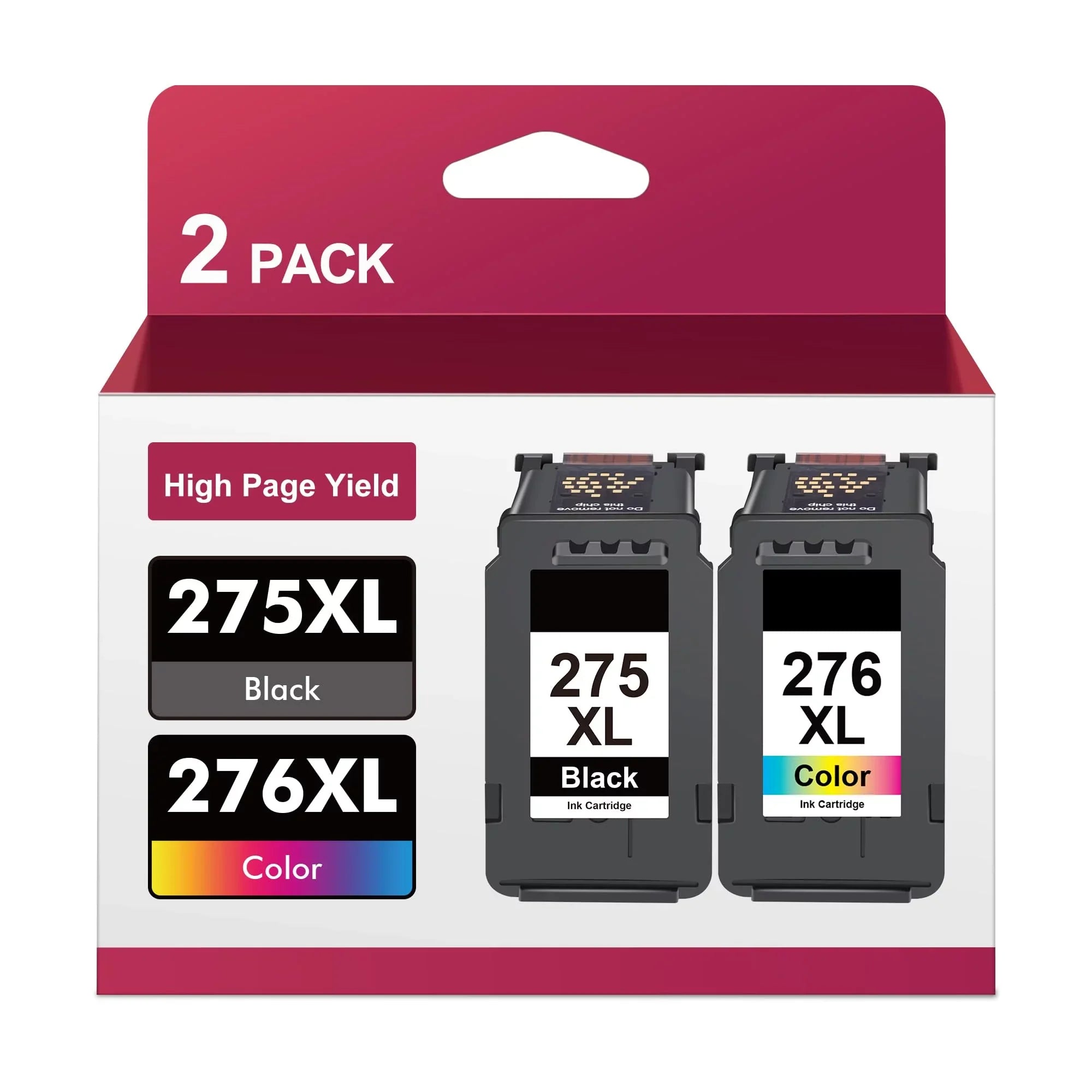 '-275XL -276XL for Canon 275XL and 276XL Ink Cartridges Combo Pack 275XL 276XL 275  276  for  TS3520 TR4720 TR4722 TS3522 TS3500 TR4700 Printers (1 Black, 1 Color)
