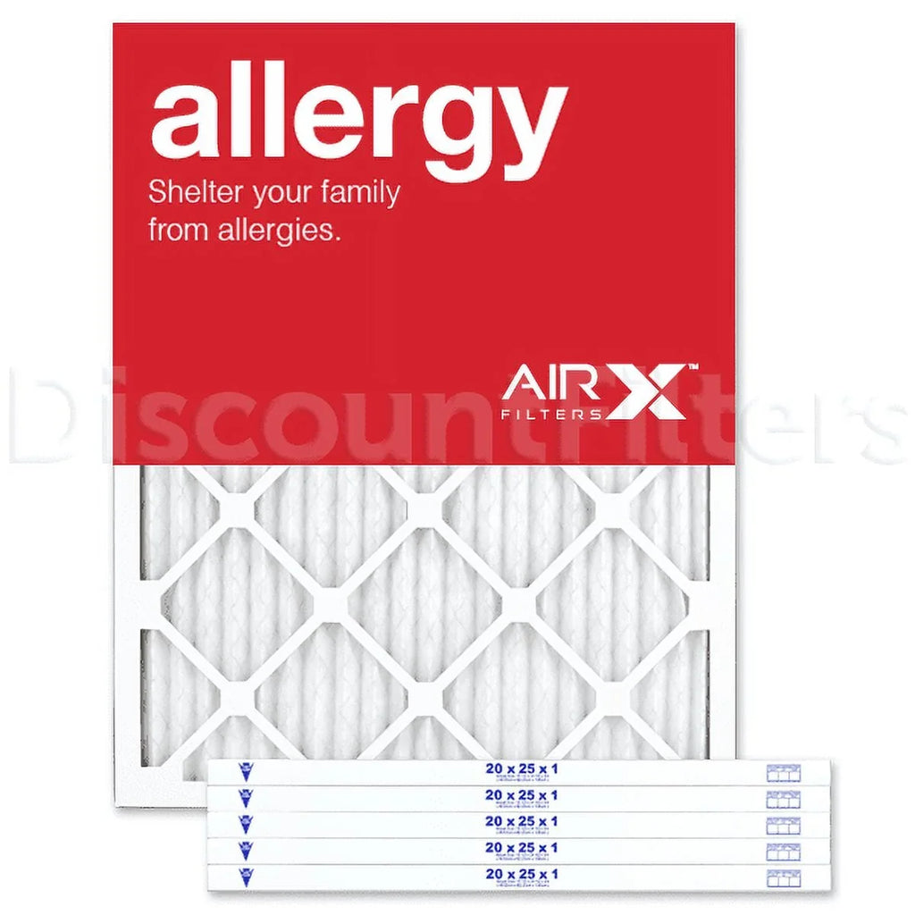 AIRx Filters Allergy 20x25x1  11 Pleated Air Filter - Made in the  - Box of 6