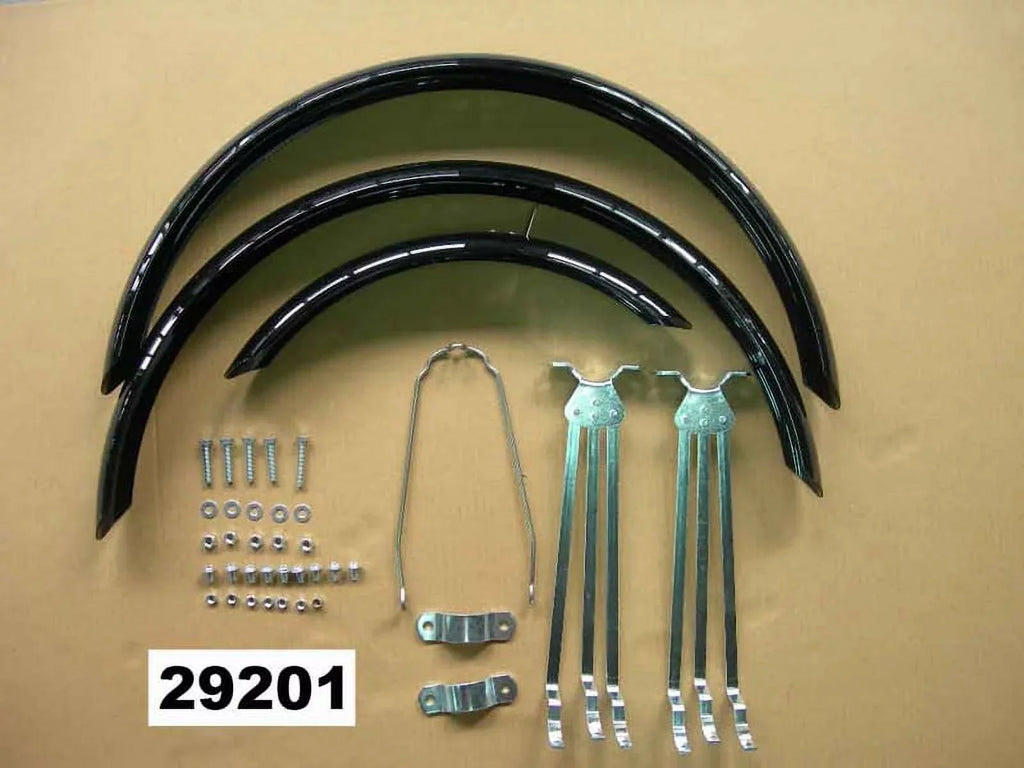 Sun Seeker Recumbent Trike Fenders Set -3 Black 16" Front / Two 20" Rear