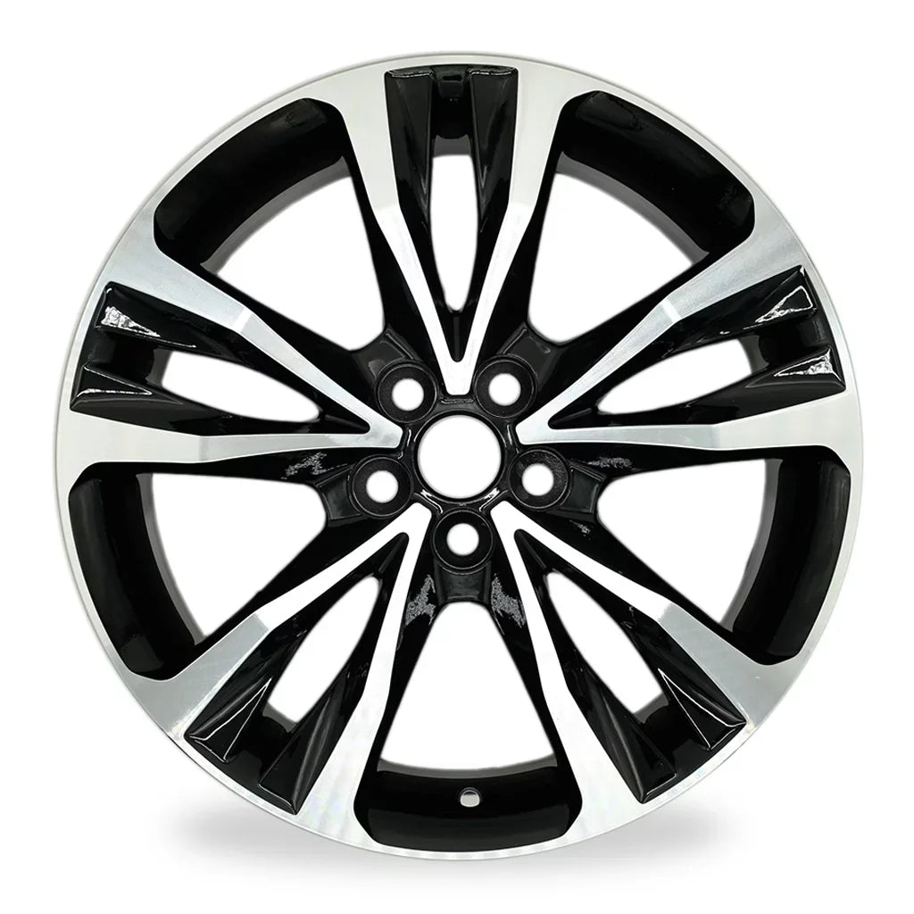 Velospinner 17" x 7" Automotive Rims Brand New Machined Black Wheels for Toyota Corolla 2017, 2018, 2019  Quality Replacement 75208, Set of 4