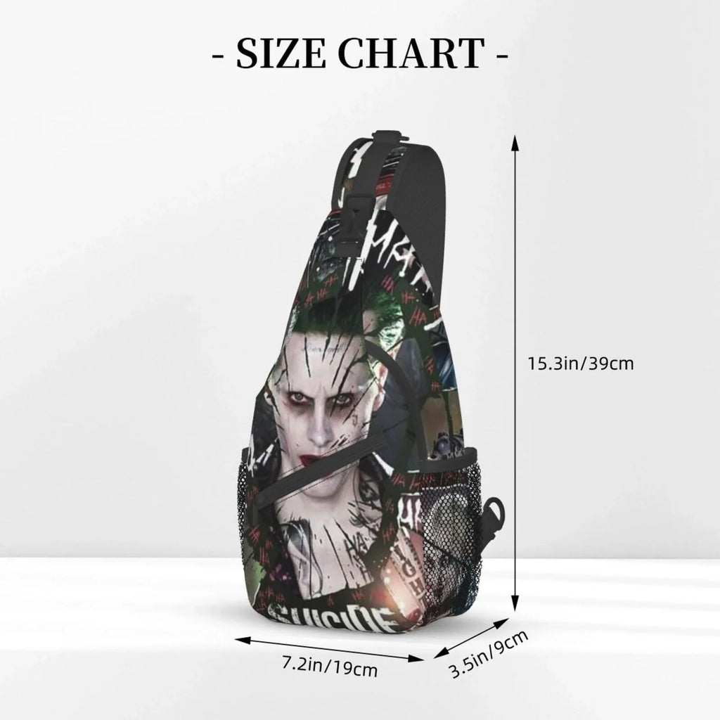 Suicide Joker Squad Sling Bag Crossbody Backpack Chest Bags Diagonally Travel Daypack For Women Men Adults Teen